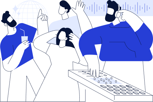 DJ profil ilustrace